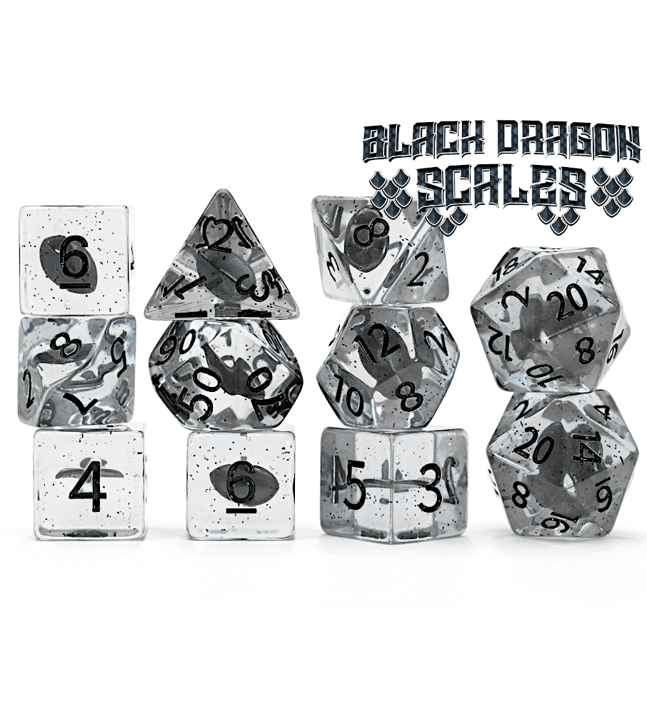 Inclusion Dice - Black Dragon Scales